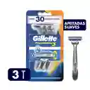 Gillette Máquina para Afeitar Prestobarba3 Desechables