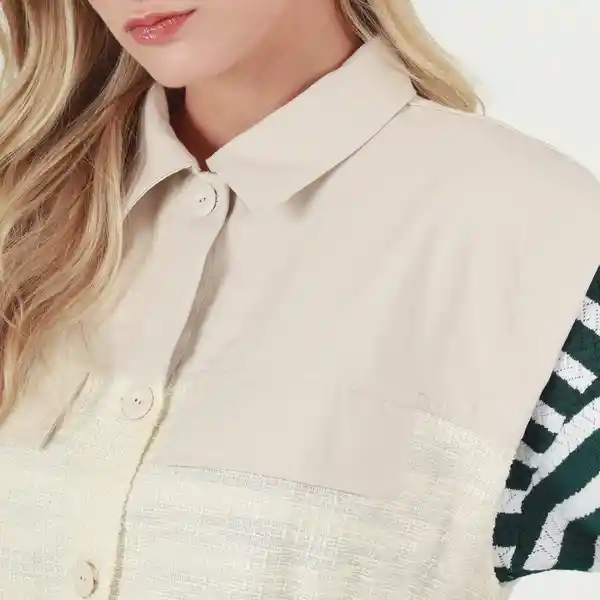 Chaleco Cuello Neru Manga Sisa Café Talla S 702355