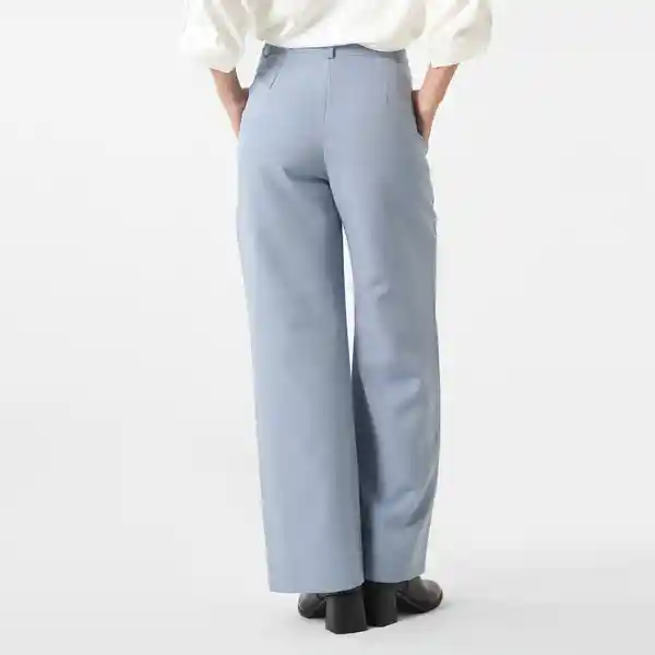 Pantalón Tiro Alto Bota Recta Azul Talla 10 - 719407