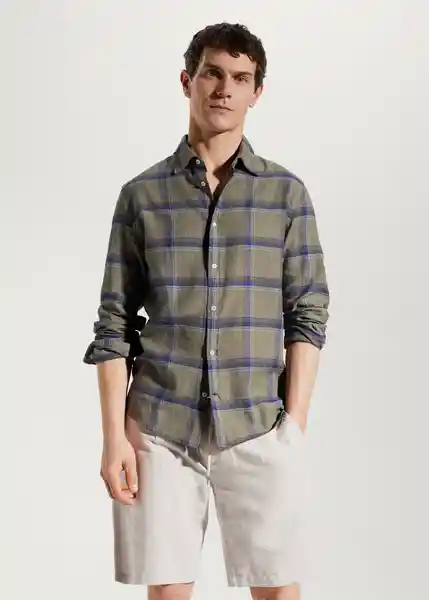 Camisa Canela Khaki Talla S Hombre Mango