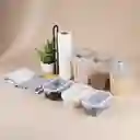 Contenedor de Alimentos de Silicona Serie Silver Grey Miniso