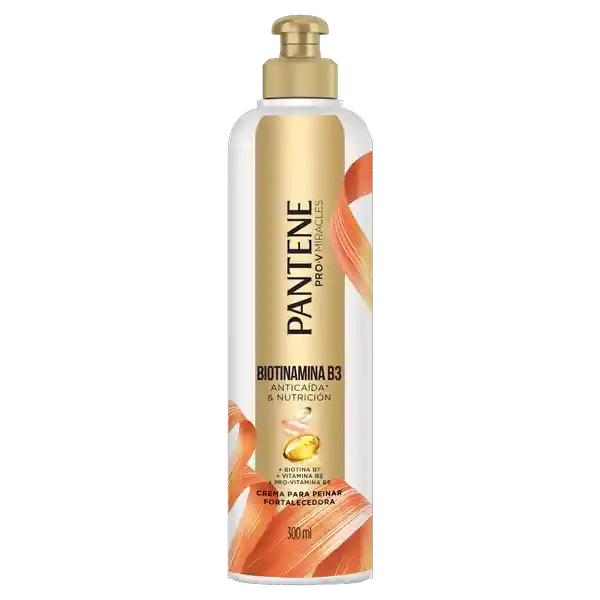 Pantene Crema Para Peinar Anticaída Biotinamina + B3 300 mL