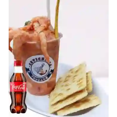 Combo Cóctel de Camarón Mediano+ Gaseosa