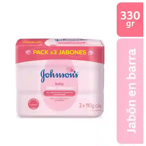 Jabón Bebé JOHNSON'S Humectante TRIPACK 330 GR