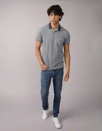Polo Hombre Azul Talla Large 4691483 American Eagle