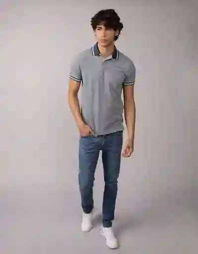 Polo Hombre Azul Talla Large 4691483 American Eagle