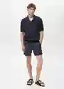 Short Concha Navy Talla XL Hombre Mango