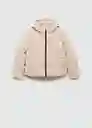 Chamarra Anorak Velvet Beige Talla 23 Teen Niñas Mango