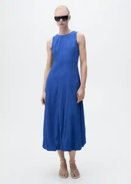 Vestido Pumpkin Azul Talla XS Mujer Mango