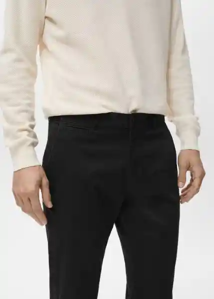 Pantalón Prato Negro Talla 38 Hombre Mango