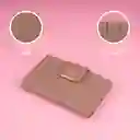 Cartera Para Mujer Mediana Con Hebilla Cuadrada Khaki Miniso