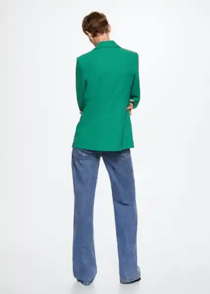 Americana Justo Verde Talla S Mujer Mango