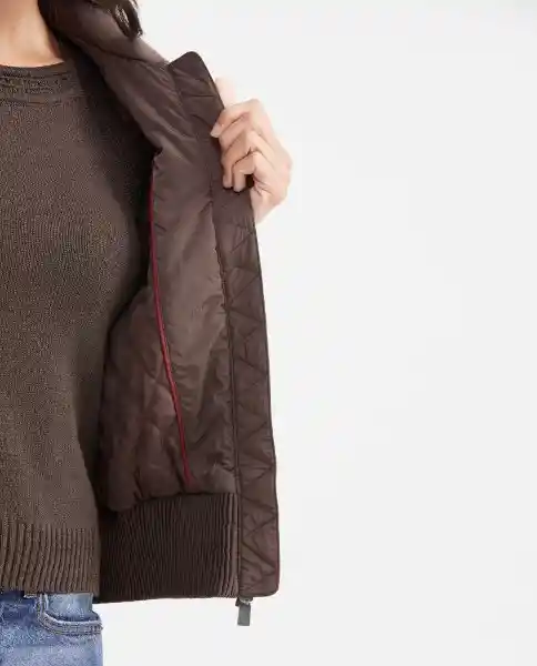 Chaqueta Bomber Quilted Café Arboleda Ultraoscuro XL Chevignon