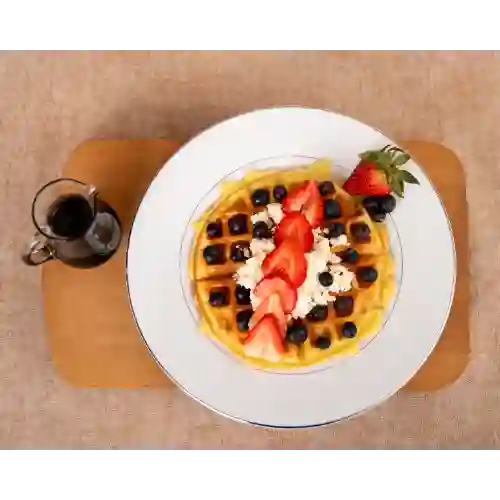 Wlaffle con Fruta