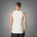Adidas Camiseta D4T Int Tank Entrenamiento Hombre Blanco Talla M