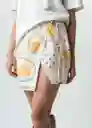 Falda Lindi Crudo Marfil Claro Talla M 442G385 Naf Naf