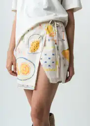 Falda Lindi Crudo Marfil Claro Talla M 442G385 Naf Naf
