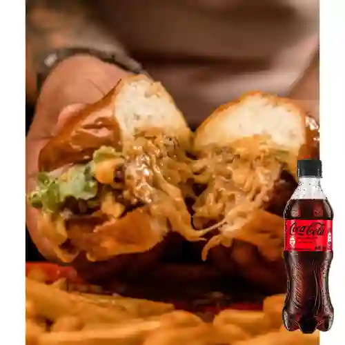 Combo hamburguesa 747 + coca cola zero