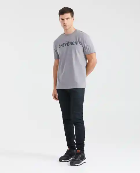 Camiseta C57 Graphic Masculino Gris Ahumado Oscuro L Chevignon