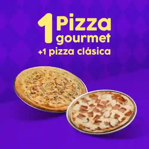 Pizza Clasica + Pizza Gourmet Medium