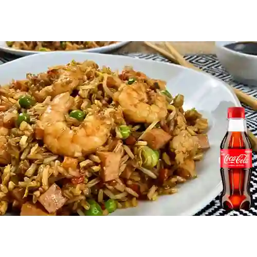 Combo Arroz Pachín 7 Carnes + Coca Cola Original 250ML