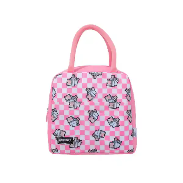 Lonchera Estampada Serie Minecraft Rosa Miniso