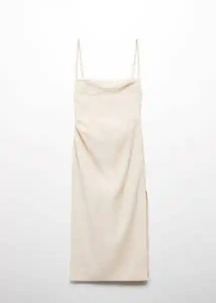 Vestido Emma Beige Talla L Mujer Mango