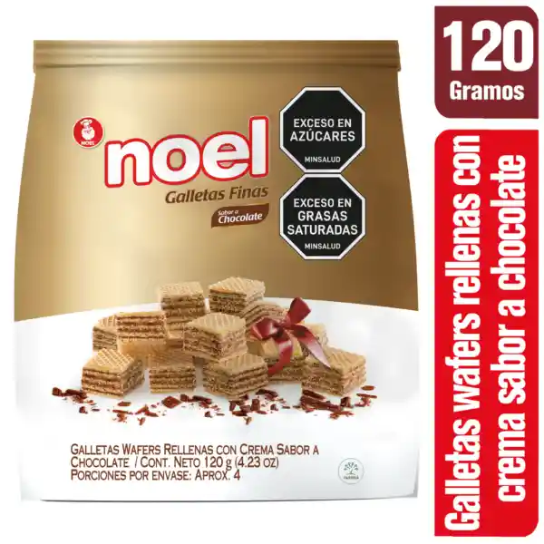 Noel Galletas Wafer Finas con Crema Sabor Chocolate 