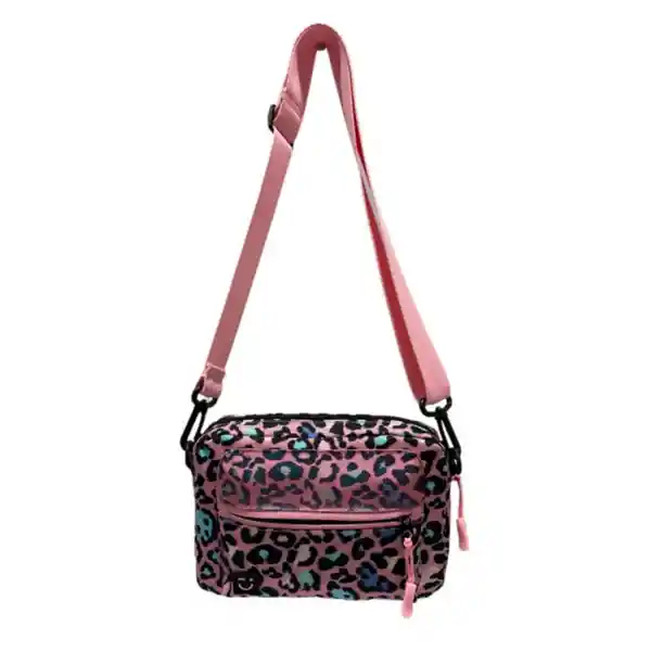 Bolso Crossbody Leopard Rosa Serie Miniso