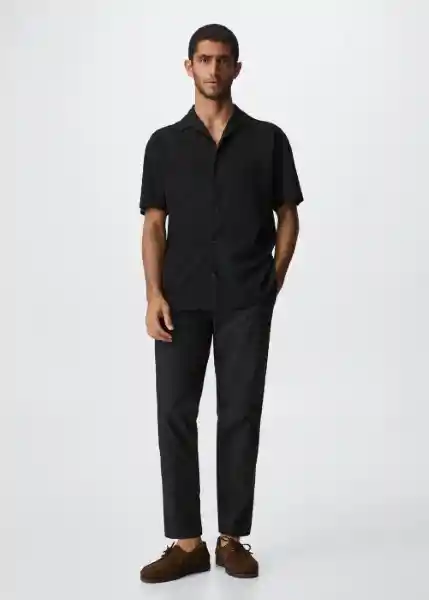 Polo Bonheur Negro Talla L Hombre Mango