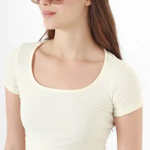Camiseta Cuello Redondo Manga Corta Blanco Talla M 717342