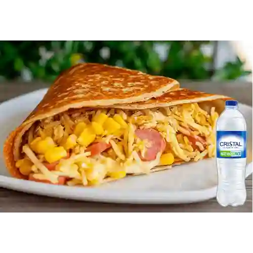 Combo Crepe Mazorcada + Cristal Sin Gas 500 ml