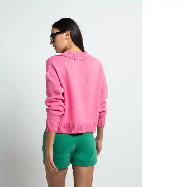 Saco Tejido Mujer Rosa Boreas Medio Talla M 482F034 Naf Naf