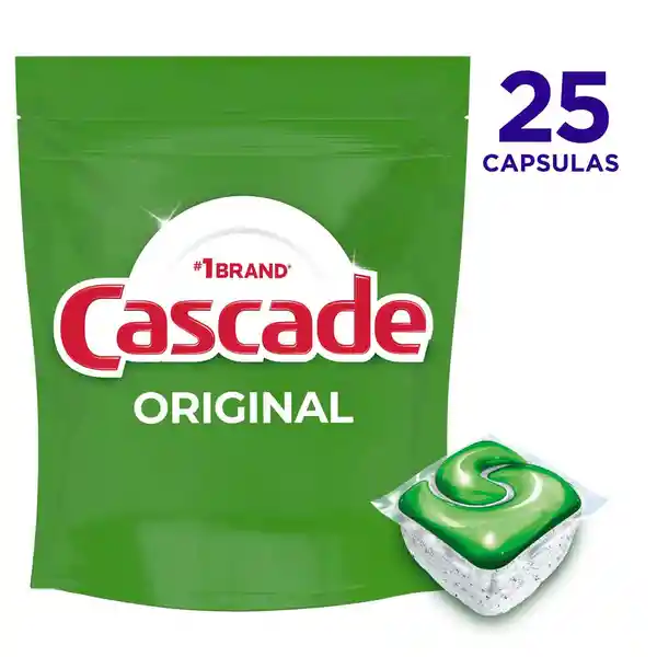 Detergente en Cápsulas Para Lavaplatos Cascade 25 Und