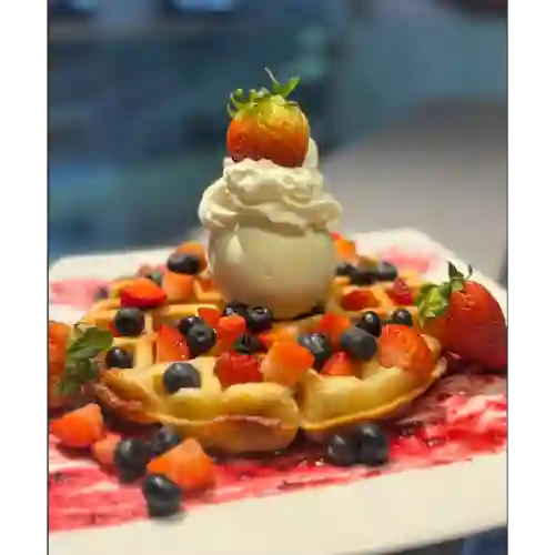 Wafle de Pandebono con Helado