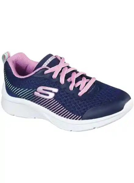 Skechers Tenis Microspec Niña Azul 13.5