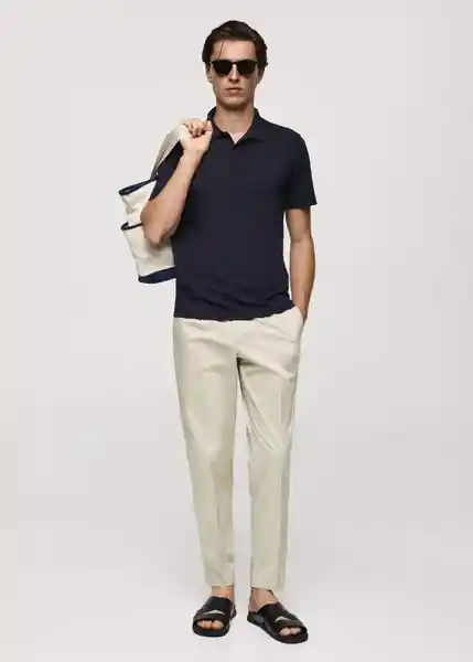 Polo Ezequi Navy Talla L Hombre Mango