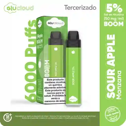 Glucloud Vape Sour Apple Boom / 6000 Puff