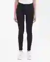 Jean H. Rise Cosmo Femenino Negro Mate Noche Talla 16 Chevignon