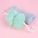 Esponja de Baño de Doble Bola Verde Claro Miniso