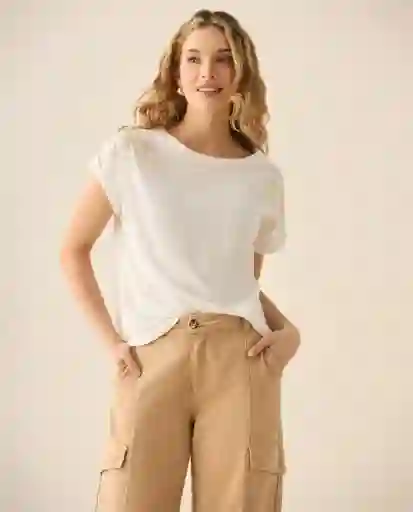 Camiseta Crudo Nevisca Claro Talla XL 603G021 Esprit