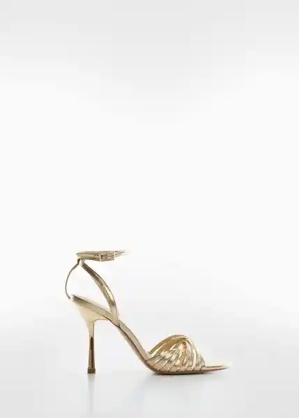 Sandalias Vicky Oro Talla 40 Mujer Mango