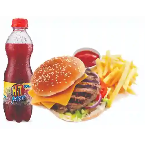 Combo Hamburguesa + Papas + Jugo Hit