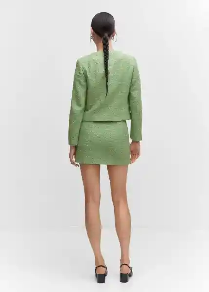 Falda Love Verde Pastel Talla XS Mujer Mango