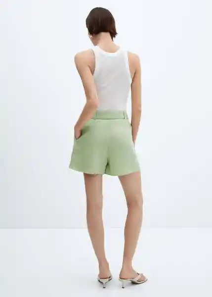 Short Mia-W Mujer Verde Pastel Talla XS Mango