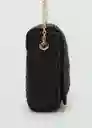 Bolso M Espiga Negro Talla 99 Mujer Mango