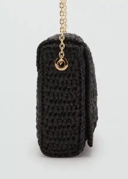 Bolso M Espiga Negro Talla 99 Mujer Mango