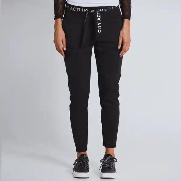 Marithe Francois Girbaud Pantalón Femenino Recto Negro Talla 8