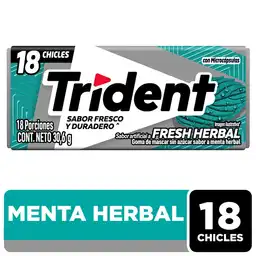 Trident Chicle Zero Azúcar Menta Herbal