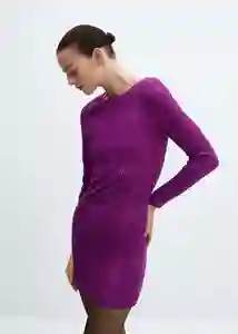 Vestido Xlenjuel Morado Talla S Mujer Mango